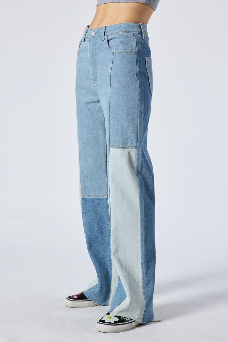 Color Block Wide Leg High Waist Navy Blue Cargo Pants -  SweatshirtsHoodies.com